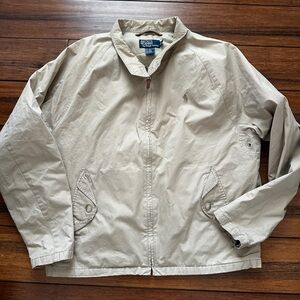 Vintage Polo Ralph Lauren Harrington jacket in a tan cotton size: l